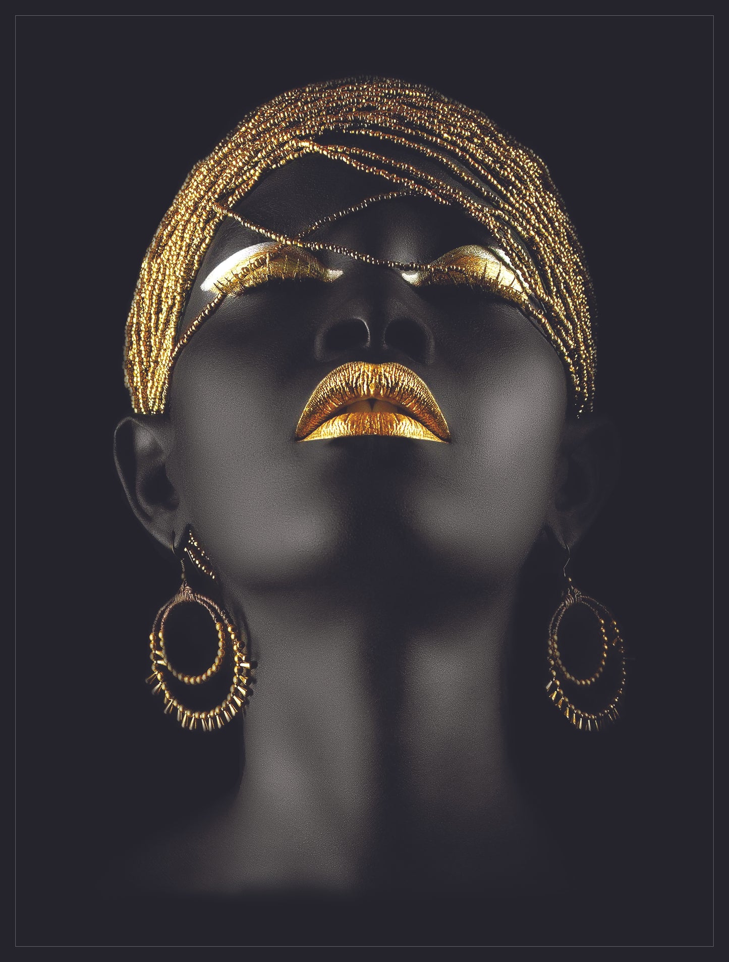 African-women golden hair-lips